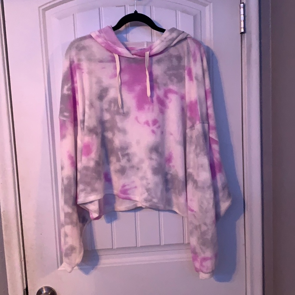New cropped tie dye hoodie